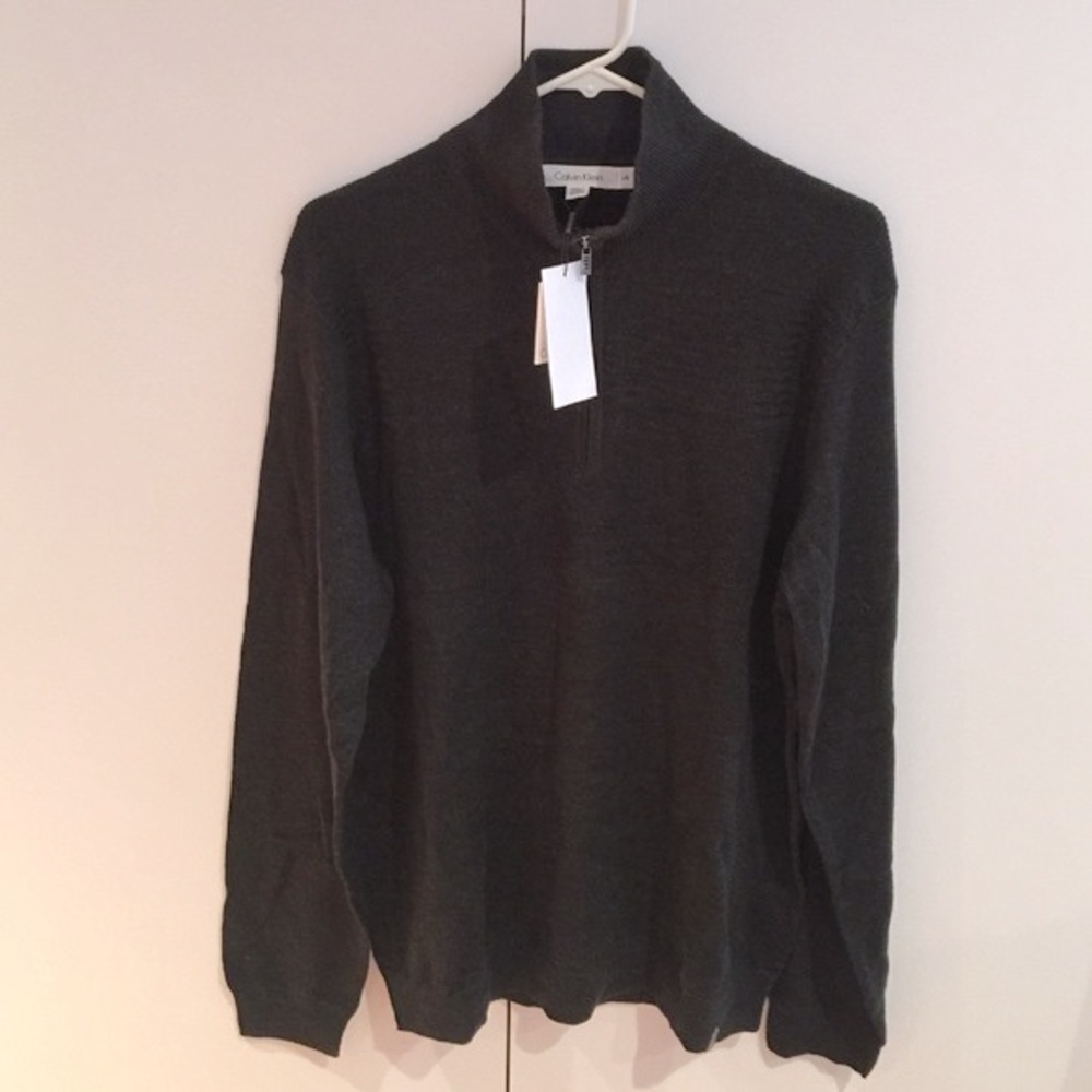 Calvin Klein Mens Merino Acrylic Blend Sweater - Picture 2 of 7
